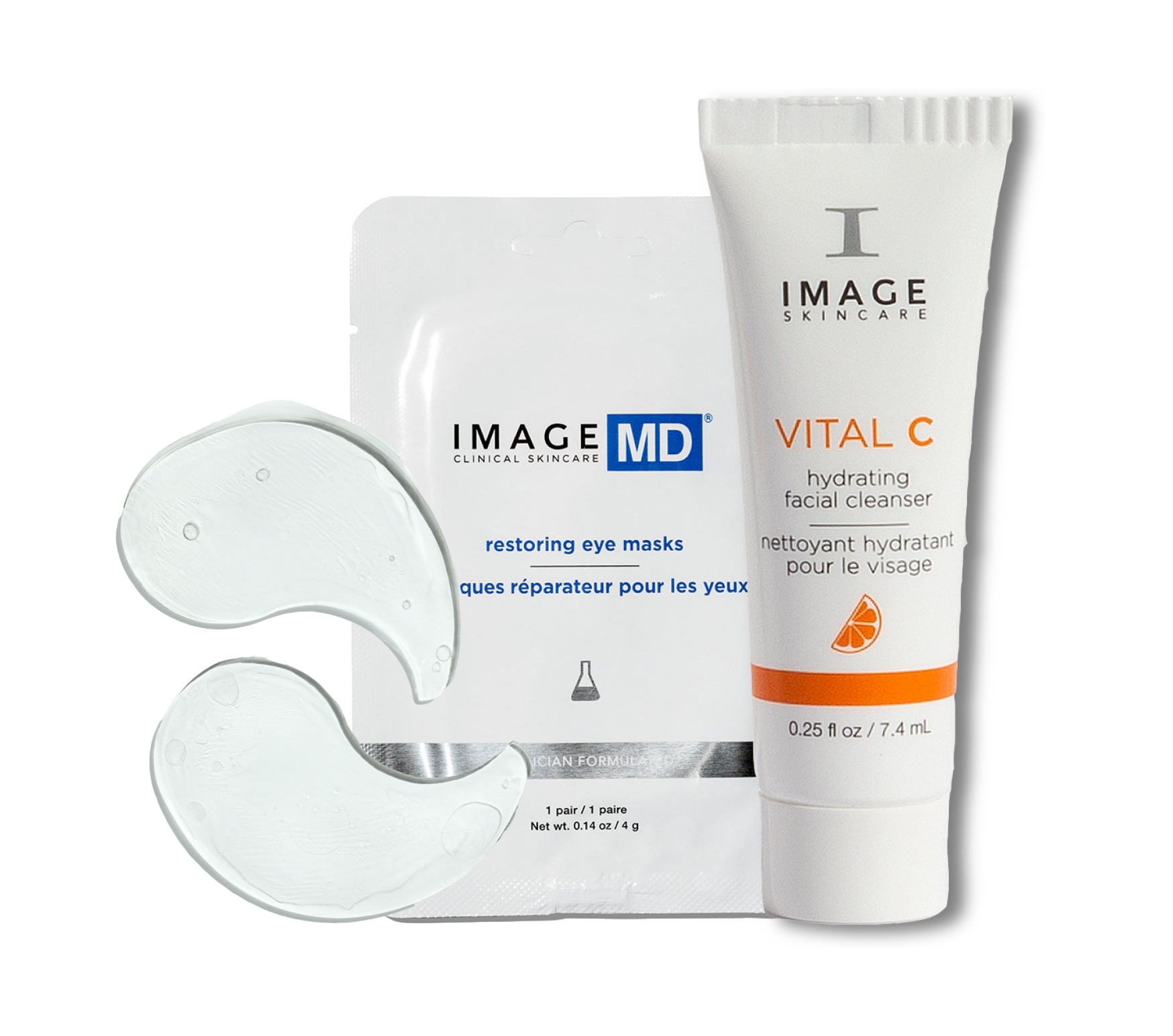 2 FREE GIFTS - IMAGE MD restoring eye masks (1 pair) + VITAL C hydrating facial cleanser sample