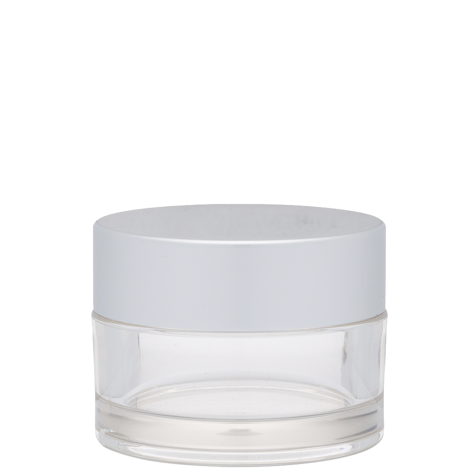 1oz Clear Plastic Jar w/Lid